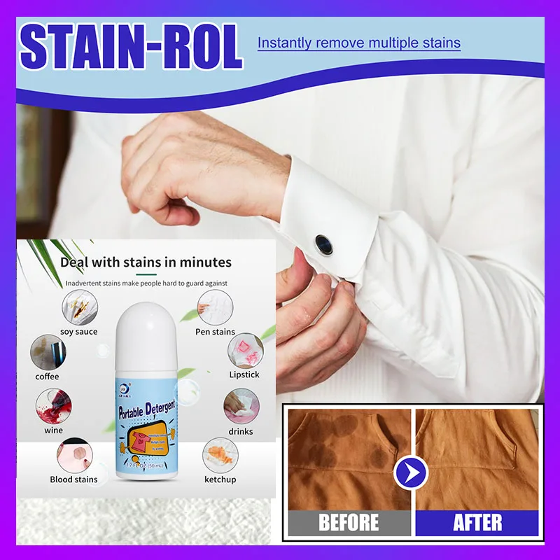 

Stain-Rol Dry Cleaning of Clothes White Clothes Degreasing Removing Stains Water-free Portable Cleaner Quick Stain Removal Tools