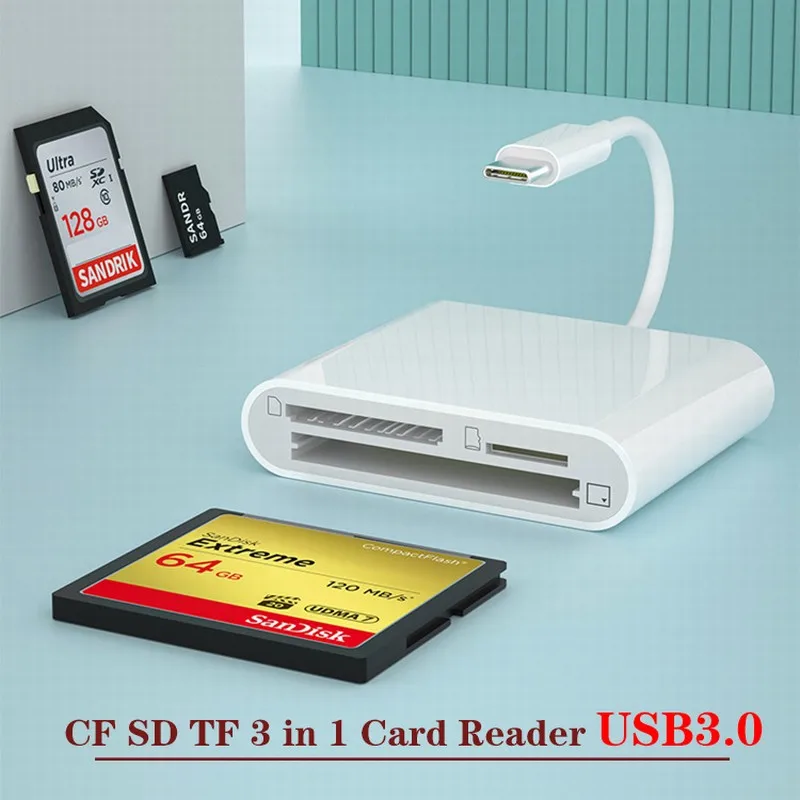 

CF Card Reader TF/SD Card Canon SLR Camera Card Adapter For HUAWEI Xiaomi OnePlug vivo Type-C Phone computer ipad