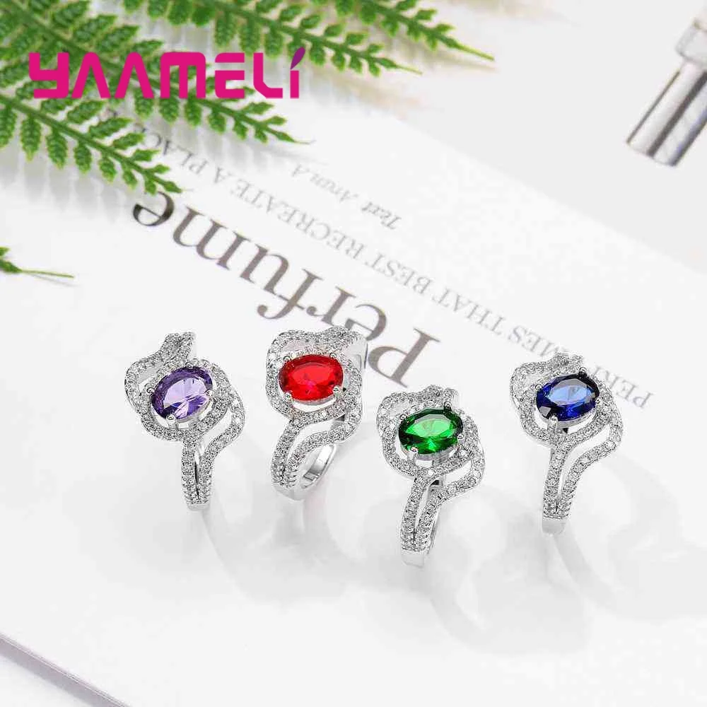 Большой простой стиль на пальцы модное свадебное кольцо из серебра 925 пробы с