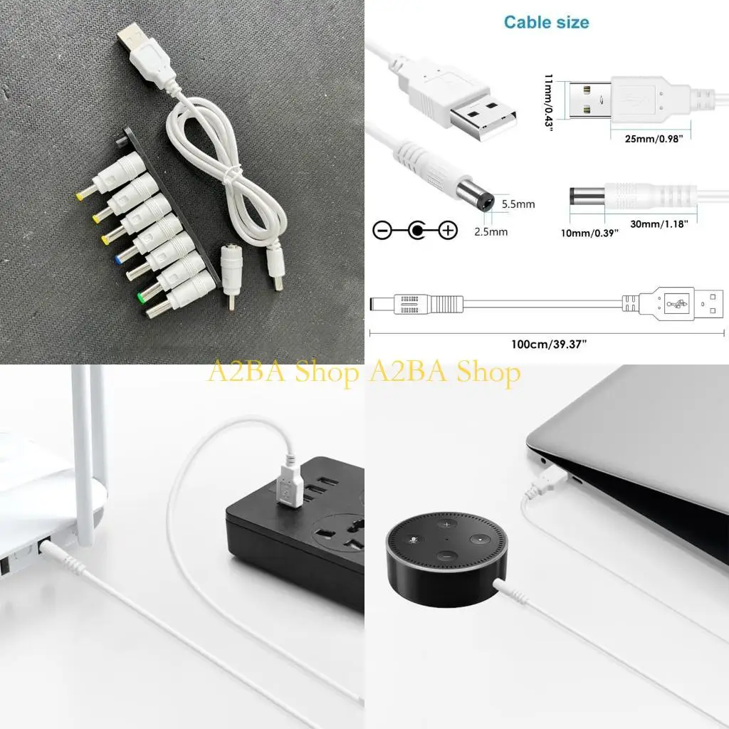 Фото A2BA Universal 8 в 1 USB -DC5V Power Cable Комплект с 8 шт. №1