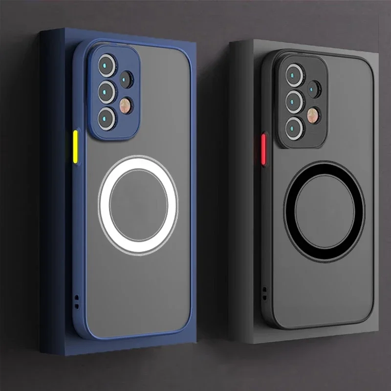 Для Magsafe беспроводной зарядный чехол для Samsung A53 5G S23 S22 Plus S20 FE Ultra S21 A52 A33 A13 A12 A52S