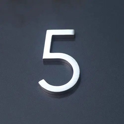 

Декоративные дверные номера из нержавеющей стали матовое серебро