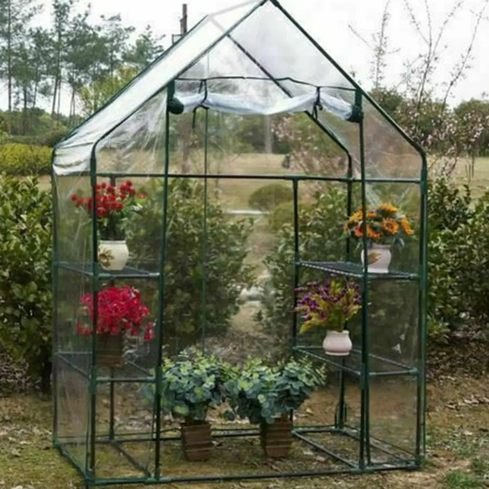 

Green Plastic Transparent Garden Greenhouse PE Cover Plants Keep Warm Sunroom For Flower Vegetable Agricultural Cultivation Cove