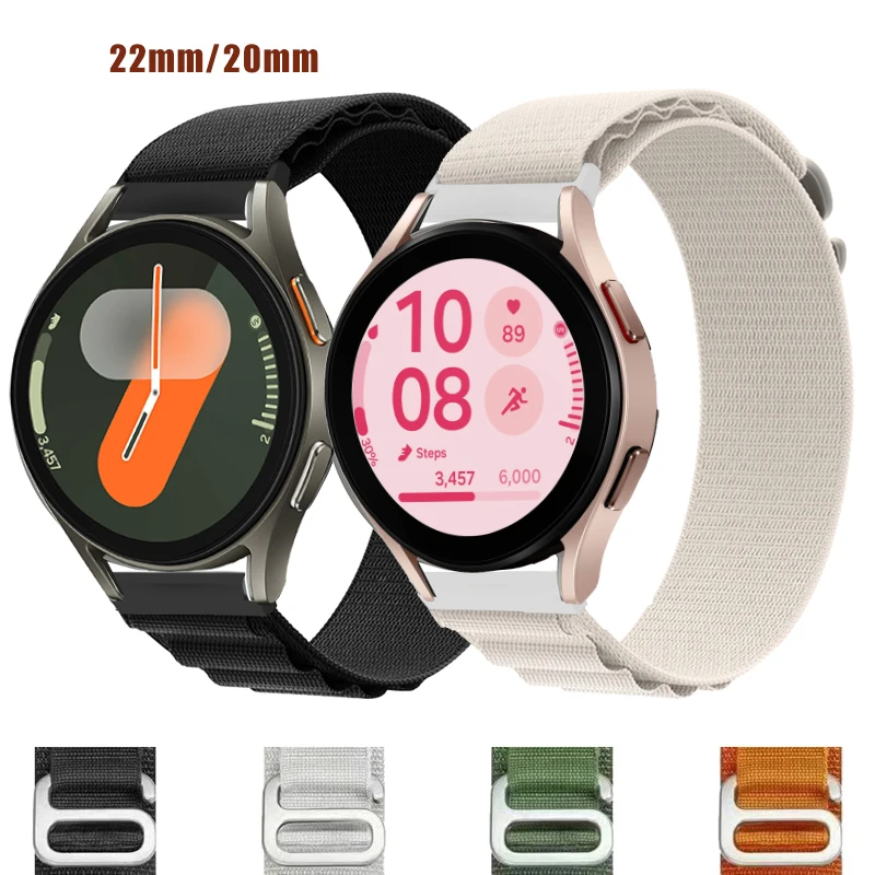 Альпийский цикл для Samsung Galaxy Watch 7 6 40mm 43/active 2/s3 22/20mm браслет 5 pro/4/6 Classic 44 42mm 46mm 47 Band