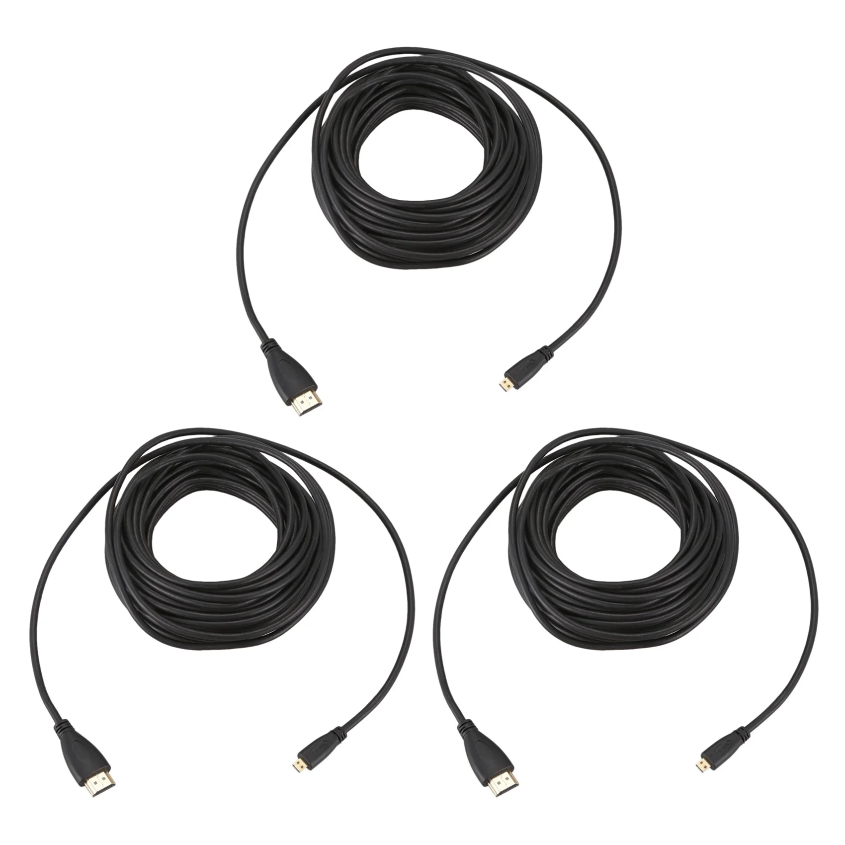 

3X HDMI Male to Micro-HDMI Male HD Video Conversion Line 10M