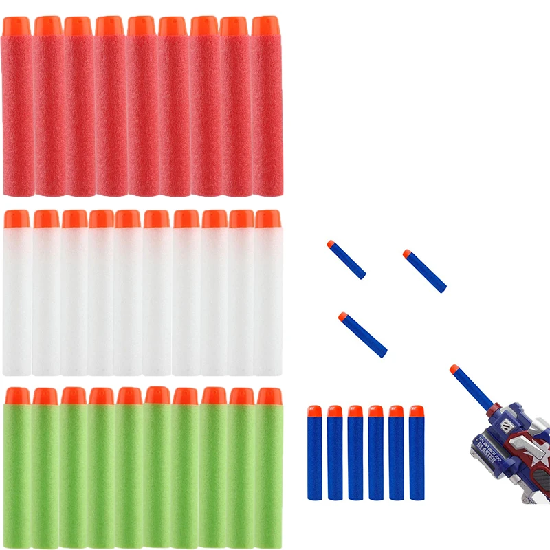 

100 Rounds Foam Nerf Sucker Bullets 7.2cm Refill Darts Toy Blaster Gun for Nerf Series Rival Blasters Toy Accessories Kids Gift