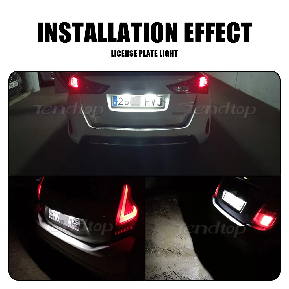 Canbus без ошибок автомобильный светодиодный светильник номерного знака для Toyota