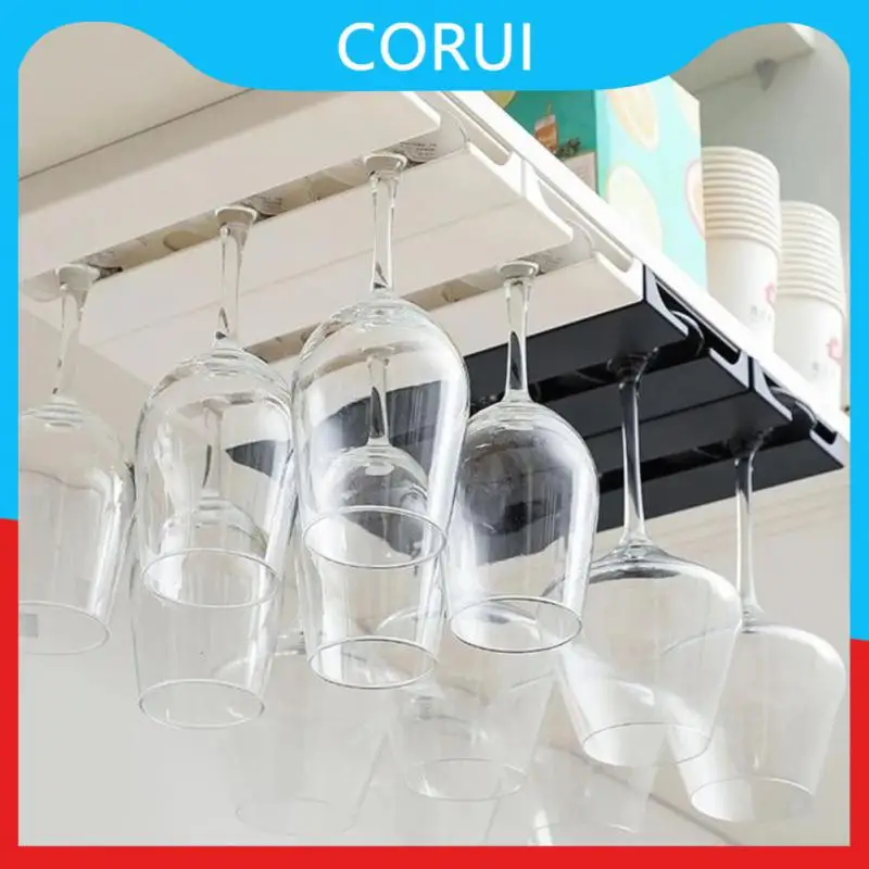 

Wine Glasses Holders Wall Mount High Quality Glass Cup Rack Classification Hanging Multi-function Glass Holder Punch-free 1/2pcs