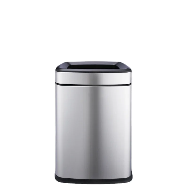 

Large Capacity High Waste Bin Recycle Stainless Steel Office Garbage Bin Kitchen Sorting Cubo Basura Cleaning Accessories OE50LG