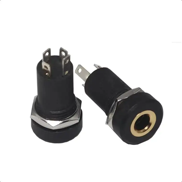 【10-1 шт.】3,5 мм 4-контактный аудиоразъем, стерео 4-полюсный паяльный разъем для крепления на панели с гайкой, гнездо для наушников PJ-392A PJ392A