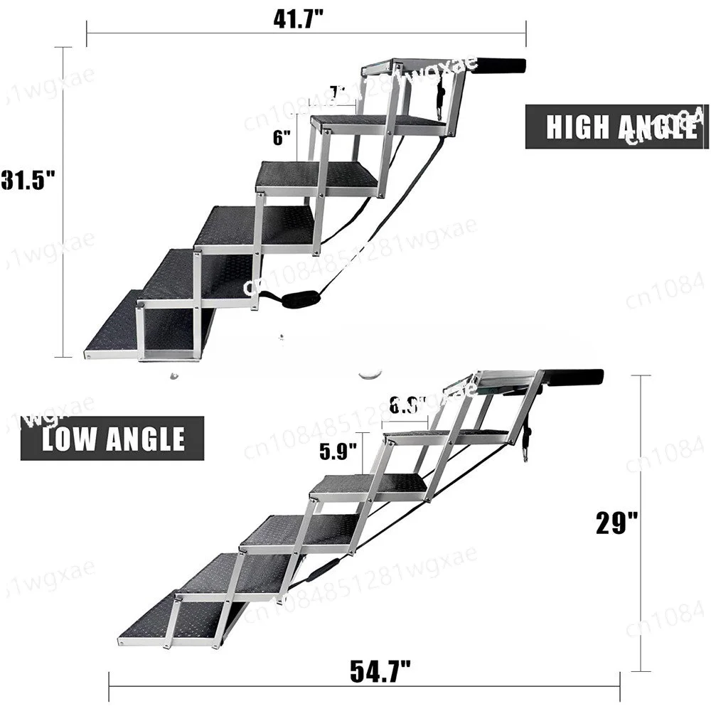 Алюминиевая лестница для собак и кошек с нескользящей поверхностью 5/6 шагов