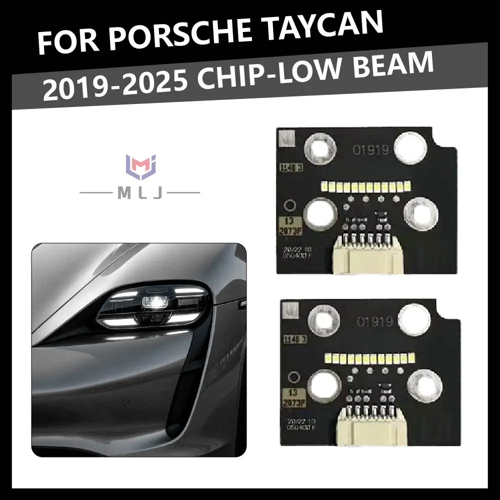 Фото Белые светодиодные модули (чипы) для фар Angle Eyes (ближний свет) для Porsche Taycan 2019-2025, замена драйвера, автомобильные аксессуары №1