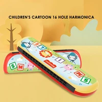 16 hole harmonica musical instrument early education toy cartoon pattern childrens colorful music toy childrens educational