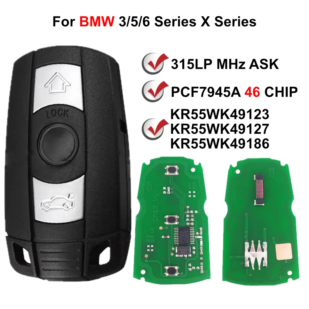 3-кнопочный чип CAS3 PCF7945 KR55WK49123/KR55WK49186 умный автомобильный брелок дистанционный