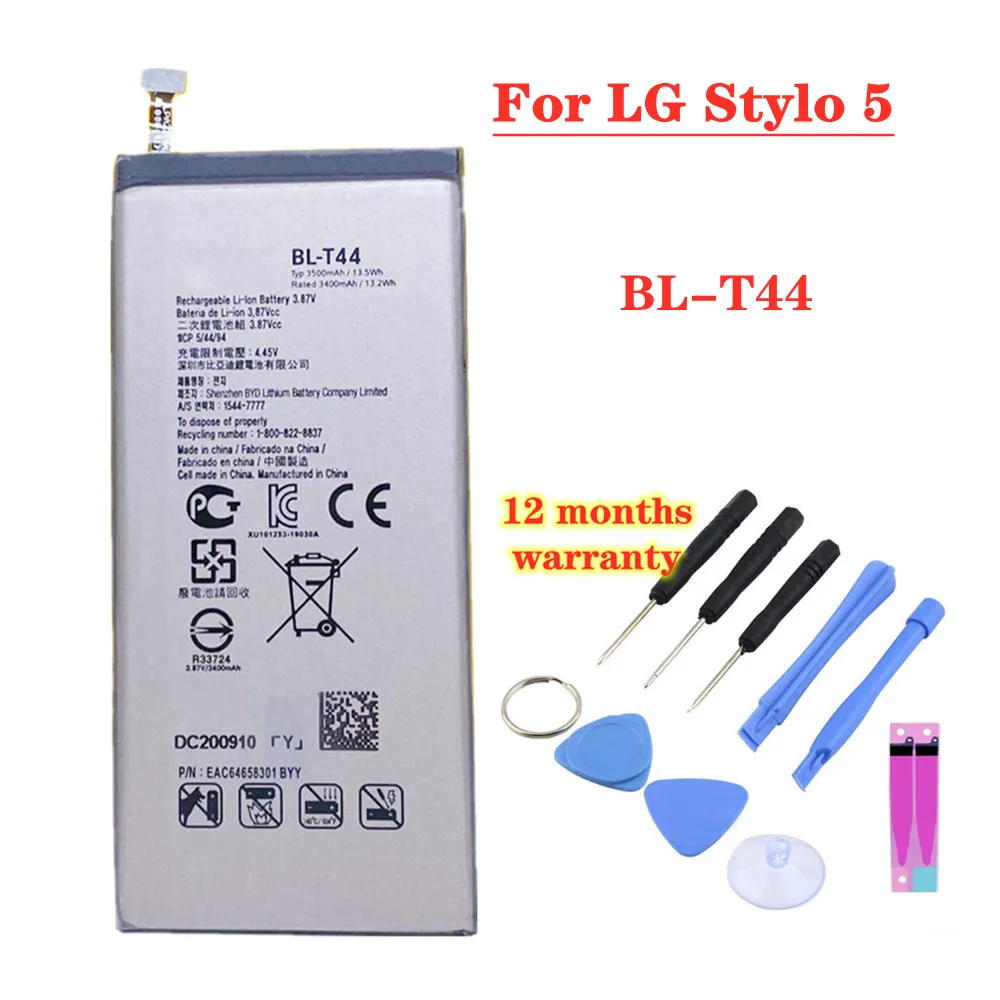 

New 3500mAh BLT44 BL-T44 Replacement Battery For LG Stylo 5 LMQ720PS Q720A BL T44 High Quality Battery + Tools ,In Stock
