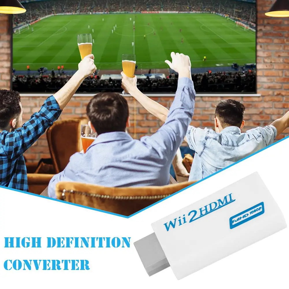 Адаптер Wii в HDMI-совместимый с поддержкой аудио 720P 1080P 3 5 мм для HDTV 2hdmi-совместимый