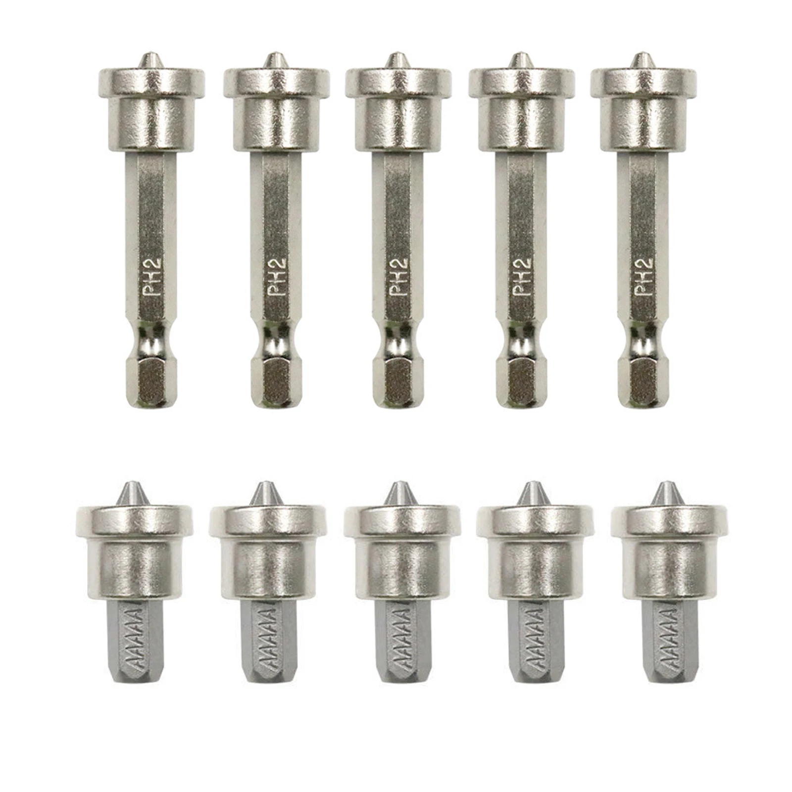 

5Pcs Set Depth Stop Plasterboard Screws Locating Screwdriver Bits PH2 Hex Shank Drywall Dimpler Bits Drilling Bits Tools 25/50mm