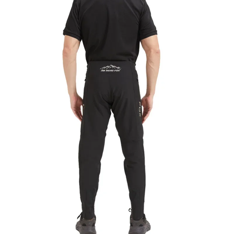 Мужские брюки для велоспорта AM ROAD FOX черные велосипедные штаны мужчин мотокросса
