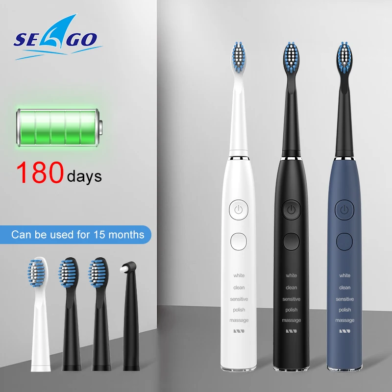 Ультразвуковая электрическая зубная щетка Seago 1500 мАч 360 дней в режиме ожидания 5