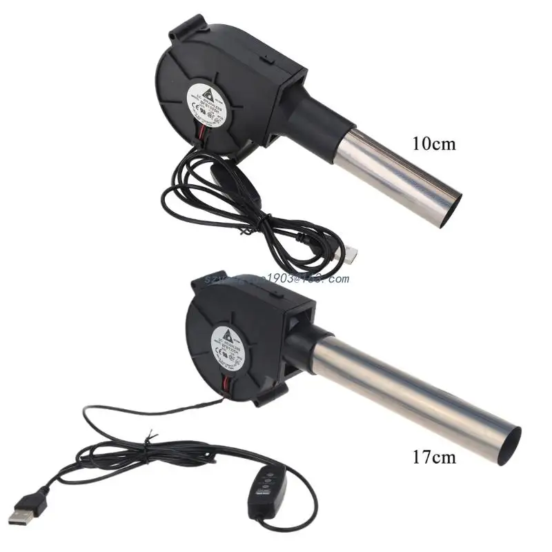 

Portable BBQ Fan Air Blower Adjustable Speed USB Powered Barbecue Fan Air Blower