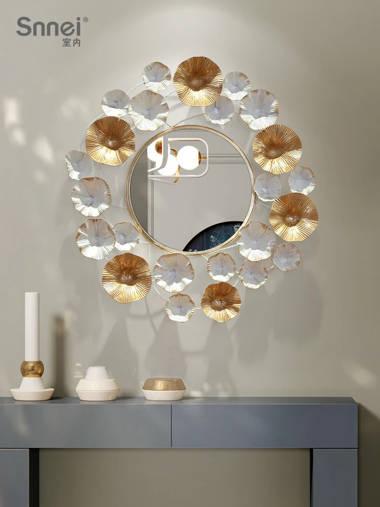 

Moderne Decorative Mirror Home Wall Entrance Round Macrame Mirror Room Decor Aesthetic Espejo Redondo De Pared Room Ornaments