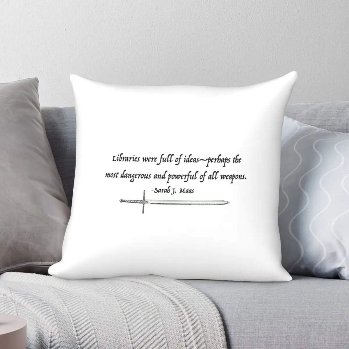 

Библиотека Сара J Maas чехол для подушки из полиэстера и льна бархатная креативная Декоративная Подушка на молнии чехол для автомобильной подушки наволочка 45x45