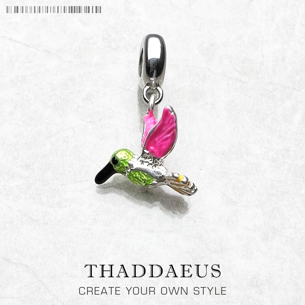 Женский кулон в виде колибри из серебра 925 пробы |