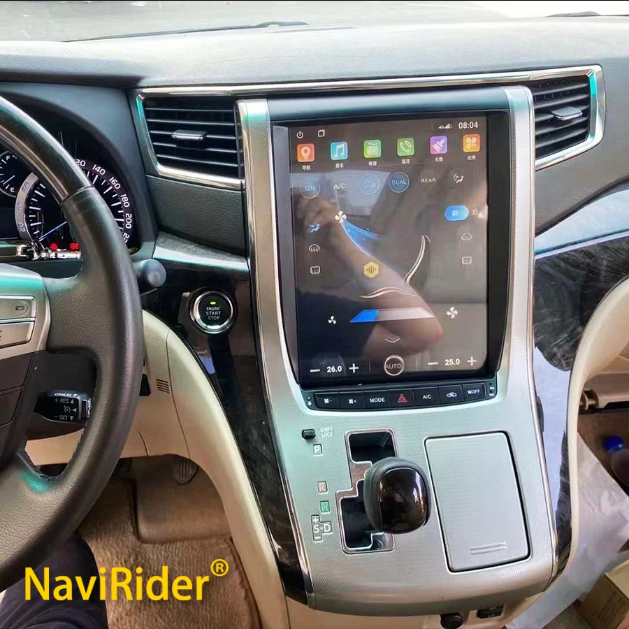 Android 14 Tesla 12 1-дюймовый экран 128 ГБ для Toyota Alphard Vellfire 20 автомобильный радиоприемник