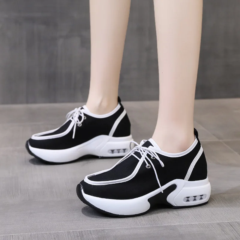Shoes Women's 2022 Summer Inner Heightening Women's Shoes Wedge Heel Air Cushion Thick Bottom Large Size Fashion Women Sneakers