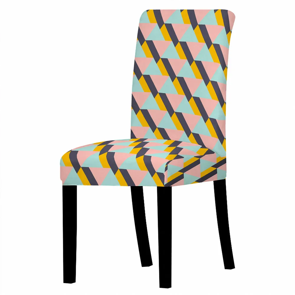 

3D Stripe Pattern Print Stretch Chair Cover High Back Dustproof Home Dining Room Decor Chairs Living Room Lounge Chair Chairs