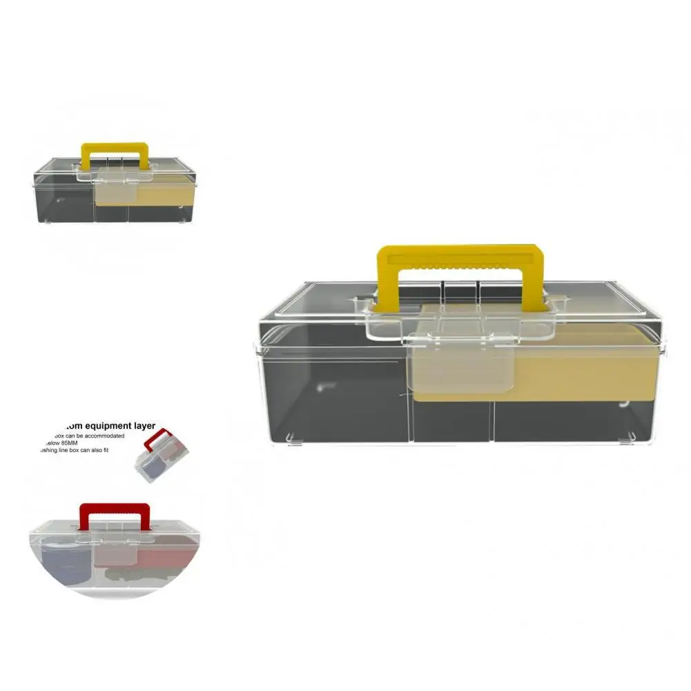 

Fishing Tackle Case Locking Design Convenient Translucent Fishing Tackle Organizer Angling Accessories