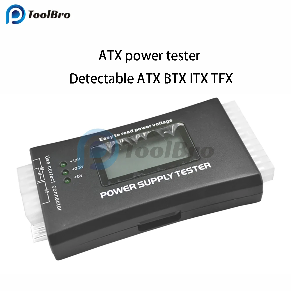 ПК Компьютер ЖК Цифровой 4 6 8 20 24-контактный тестер источника питания Вольтметр