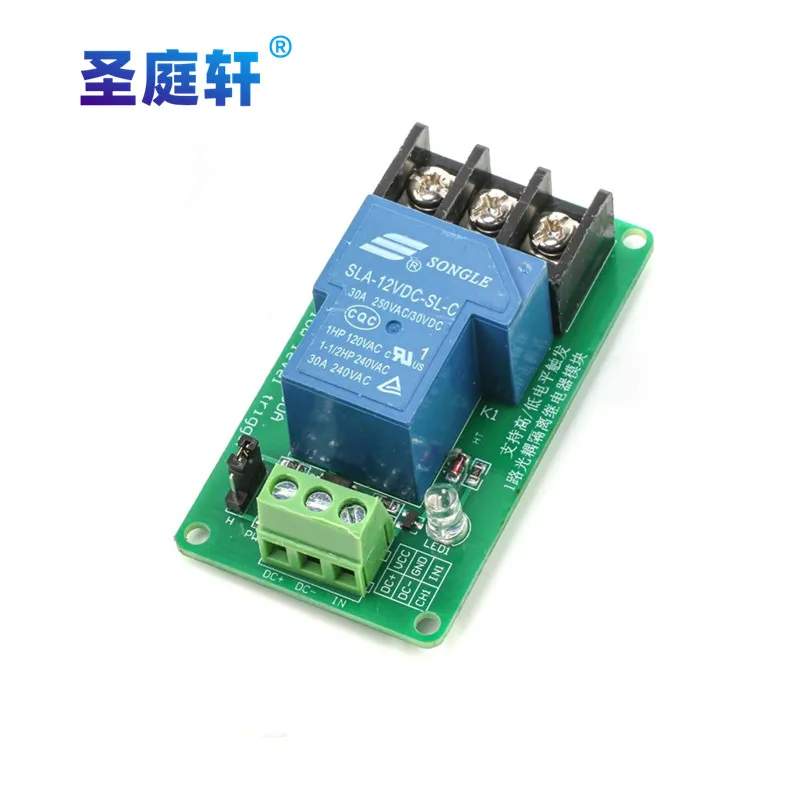 Один 1-канальный релейный модуль 30 А с изоляцией оптрона 5 В 12 24 поддерживает