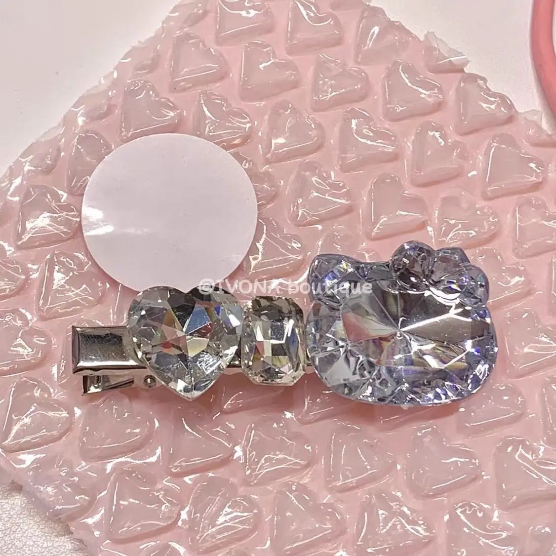 

Rhinestone Sanrio Ornaments Hello Kitty Cartoon Hairpin Hot Girl Niche Barrettes Cute Bangs Clip Side Clip Hair Accessories