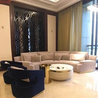 loveseat sofa italian minimalist luxury fabric art combination modern simple living room villa small family many people