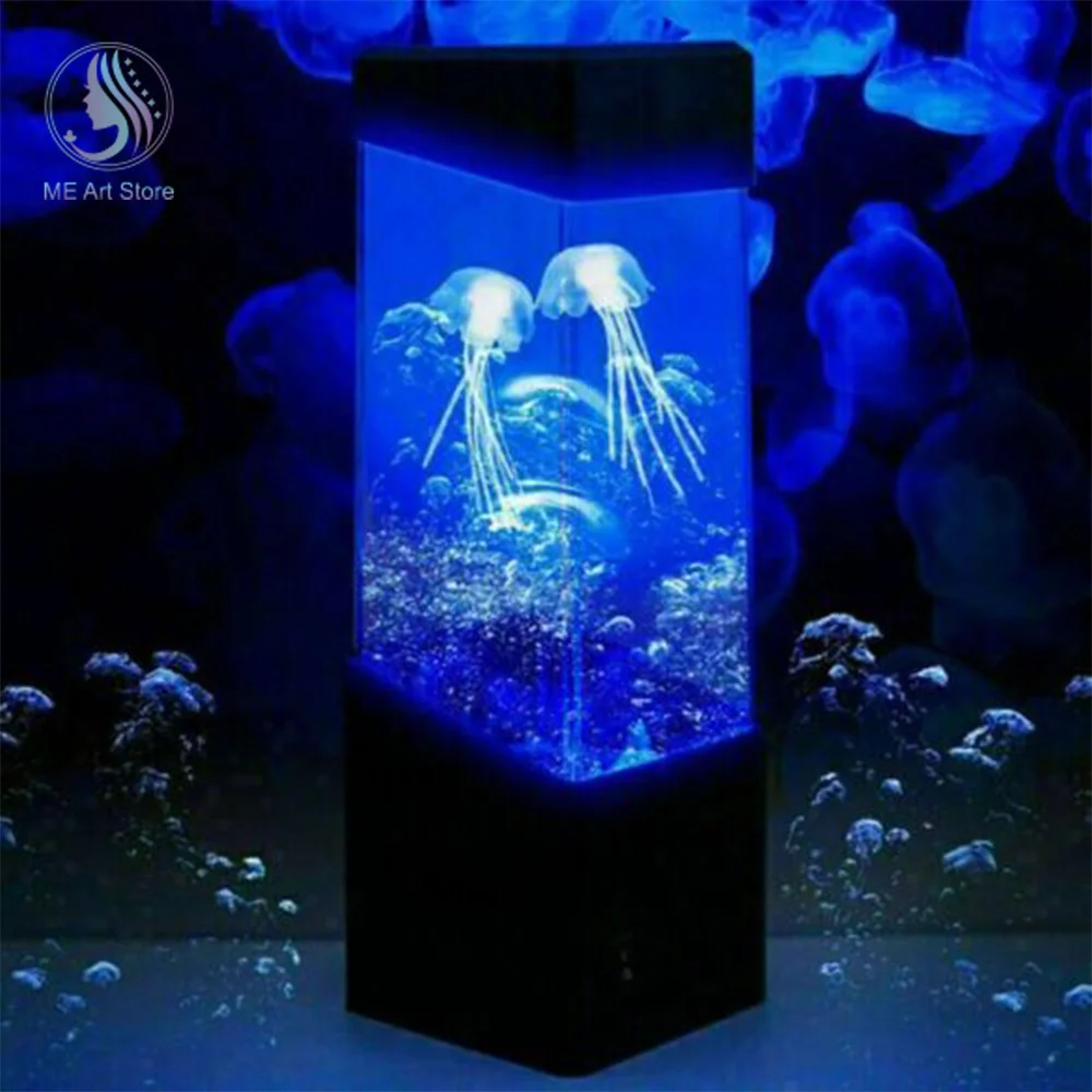 LED Jellyfish Light Lava Lamp Aquarium Led Multicolor Lighting Mood Night Light Bedside Lamps Room Decoration Led Room Lights