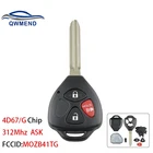 Умный Автомобильный ключ QWMEND мозаb41tg ASK для Toyota Scion TC Yaris 2005 - 2010 Автомобильный Дистанционный ключ 312 МГц 4D67 или G чип на выбор 3 кнопки