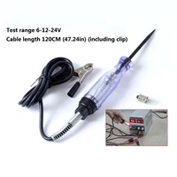 6v 12v 24v dc car voltage circuit wire tester long probe pen detector automobile repair tools portable auto cable tracker