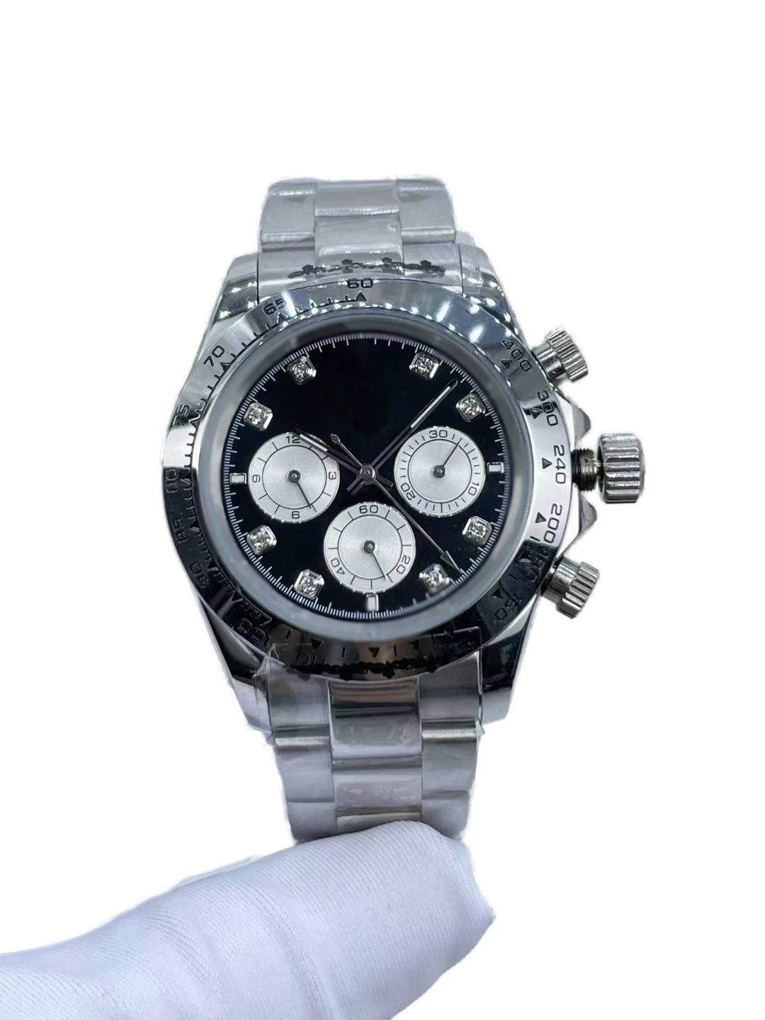 &quotМужские водонепроницаемые часы 40 мм с циферблатом тремя глазами и шестью