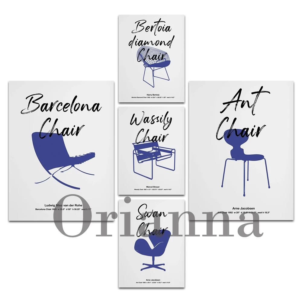 Стул Дизайнерская серия постер стул мебель интерьер Bauhaus настенная