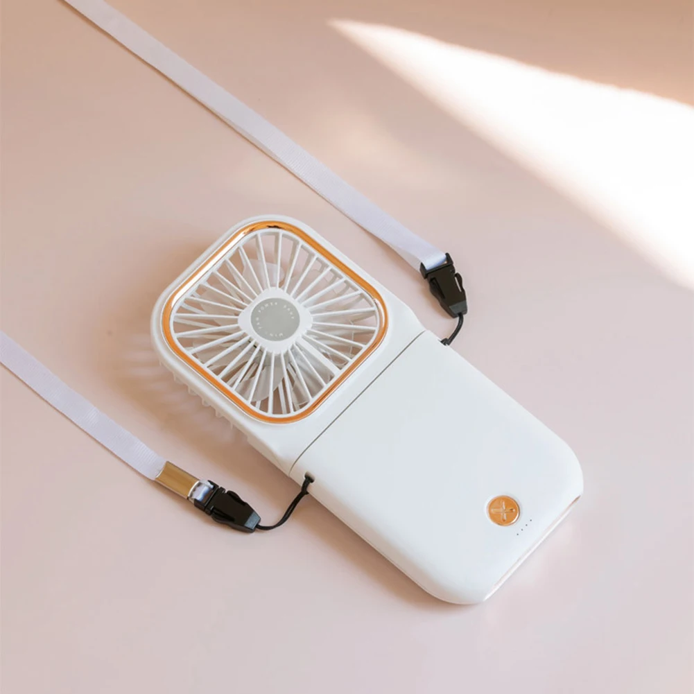 

Mini Hanging Neck Cooling Fan Home Outdoor Foldable 3Wind Speed Power Handheld Rechargeable Tabletop Air Cooler Cooling Supplies