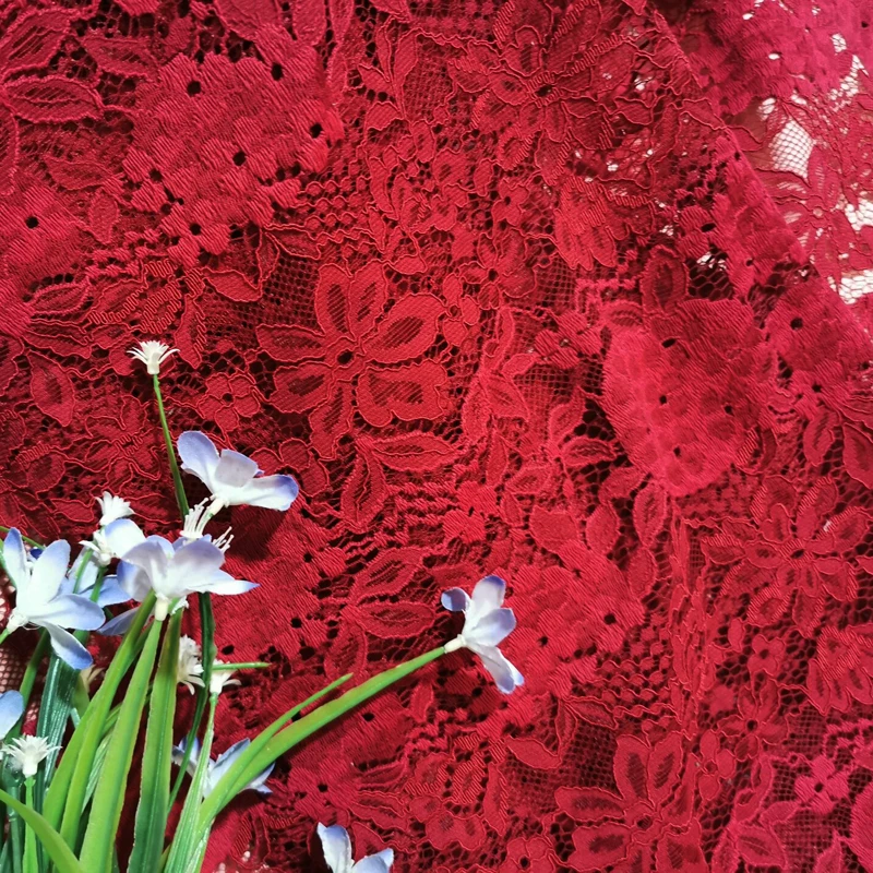 Нажимная Марля с волнистыми краями вышитая кружевная ткань модный дизайн платье
