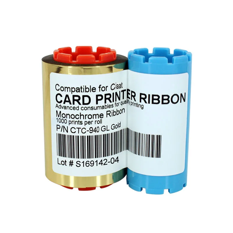 

CTC-940GL Gold Ribbon 1000 prints Compatible For Ciaat CTC-940 Card Printer