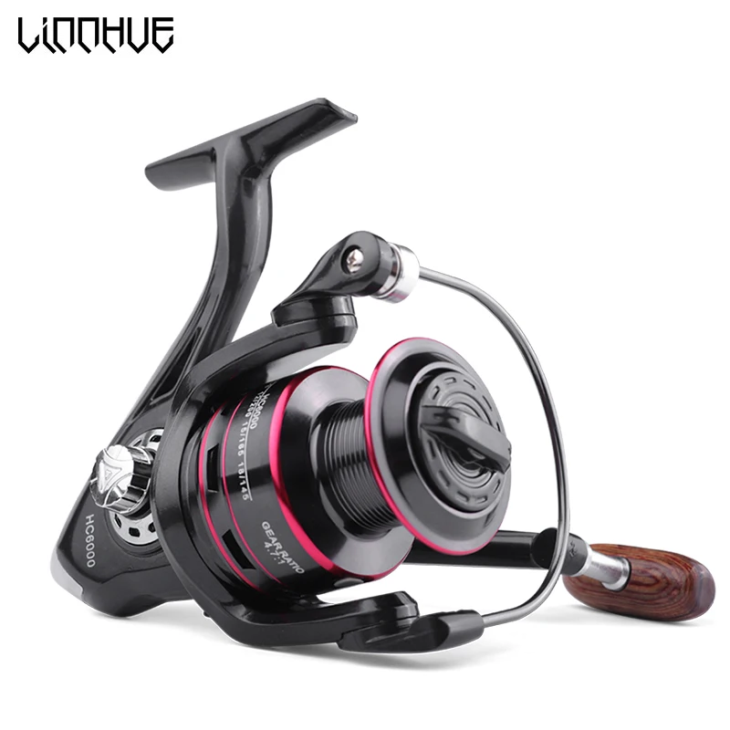 

LINNHUE Fishing Reel HC500-7000 Metal Spool Spinning Reel 8KG Drag 5.2:1 High Speed Reel Fishing Carp Fishing Reel For Saltwater