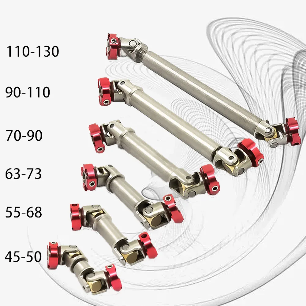 

Flange Stainless Steel Drive Shaft 45-130mm for1/10 RC Crawler Car Traxxas D90 SCX10 TRX6 TRX4 Capra 1/14 Tamiya Upgrade Piec