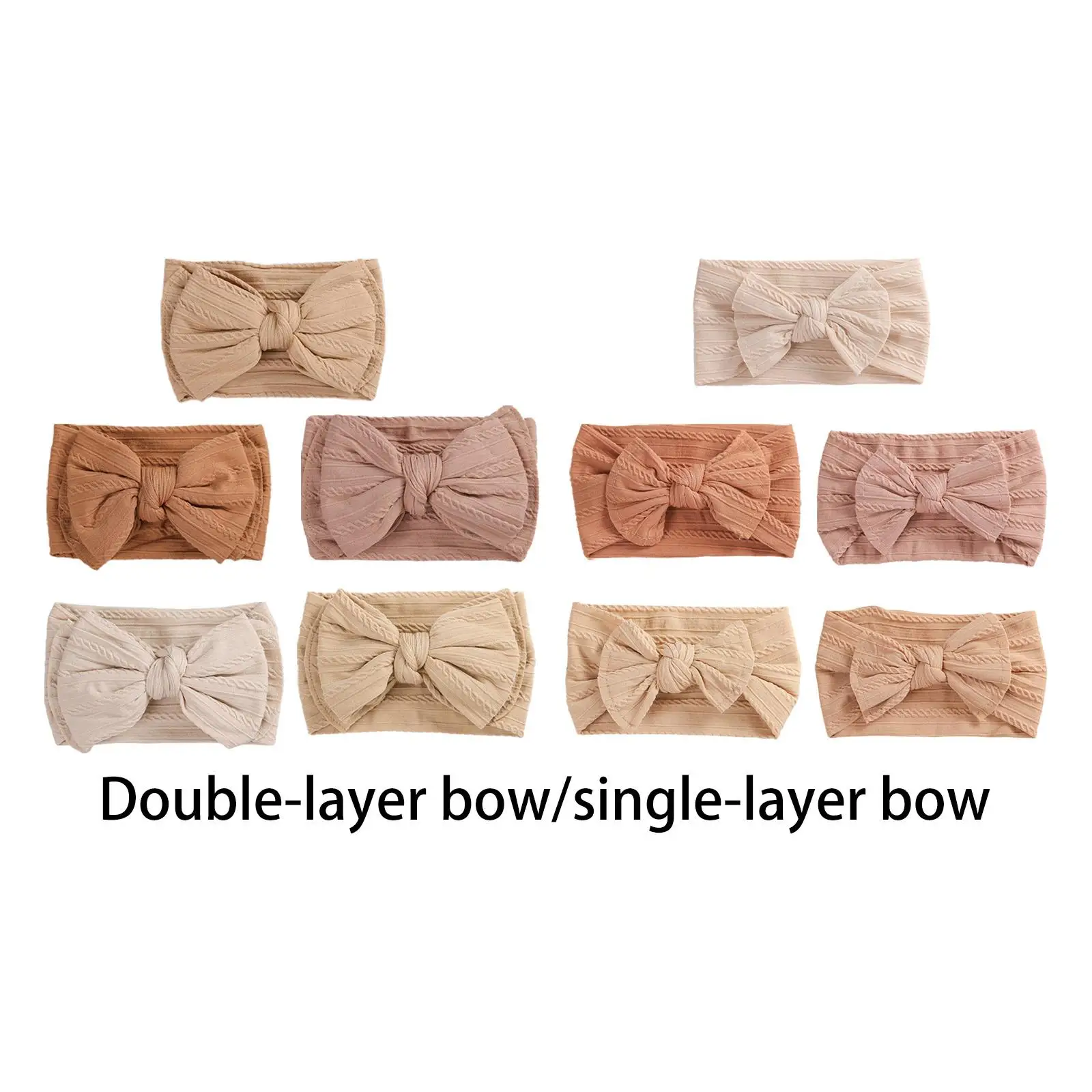 

5x Baby Nylon Headbands with Bow Stretchy Hair Bands for Baby Shower Kids Infant