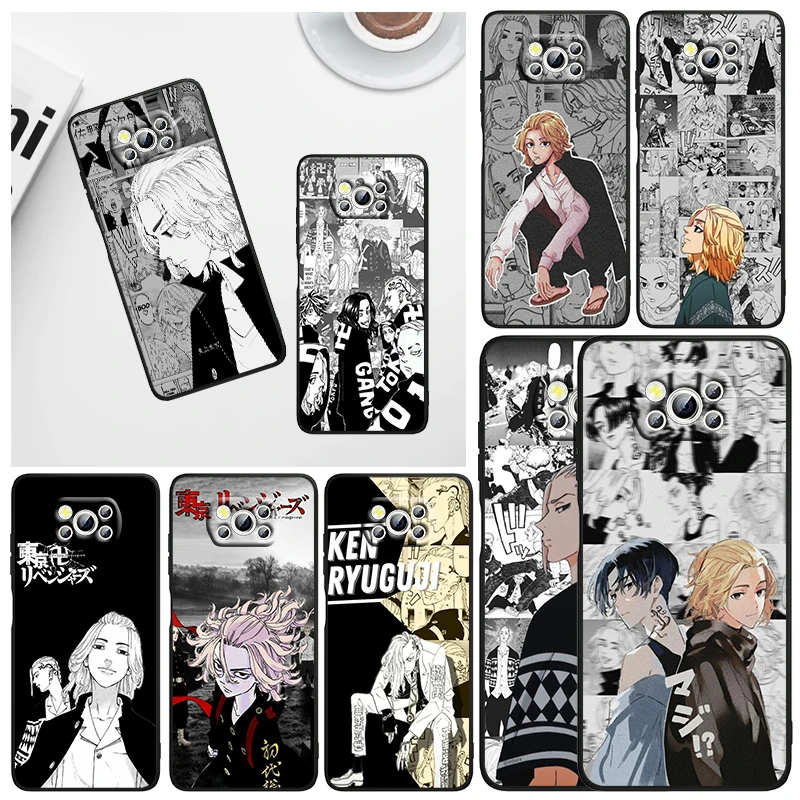 

Anime cartoon Tokyo Avengers Phone Case For Xiaomi Mi Poco X5 X4 X3 NFC F4 F3 GT M5 S M4 M3 M2 C50 Pro C3 5G Black Cover