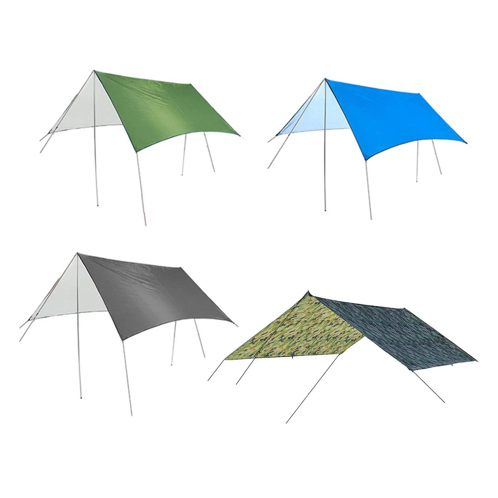

Waterproof Tent Tarp Lightweight Portable Protective Sun Shelter for Picnic Outdoor