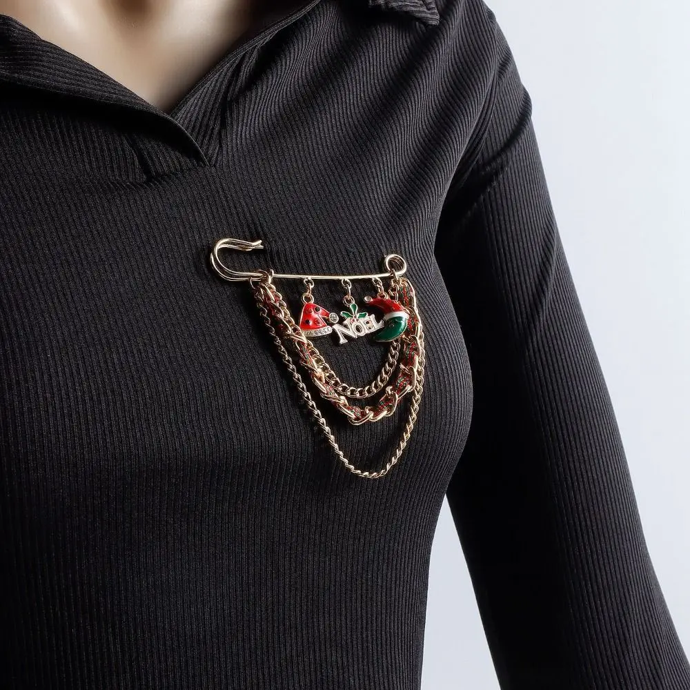 Простая мультяшная рождественская брошь снежинки снеговик пояс булавка