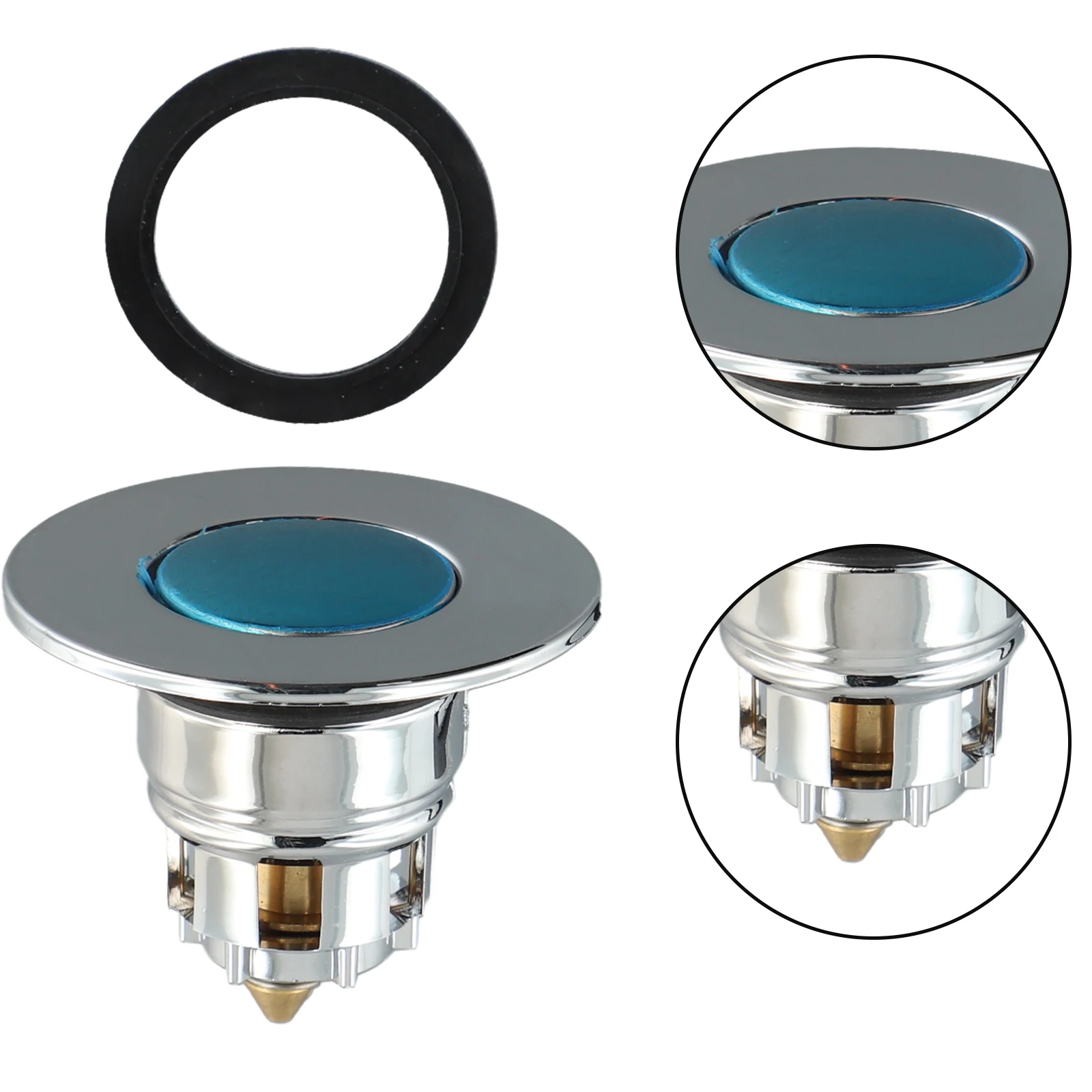 Заглушка сливные фильтрующие кольца для раковины АБС-пластик (клапан) латунь